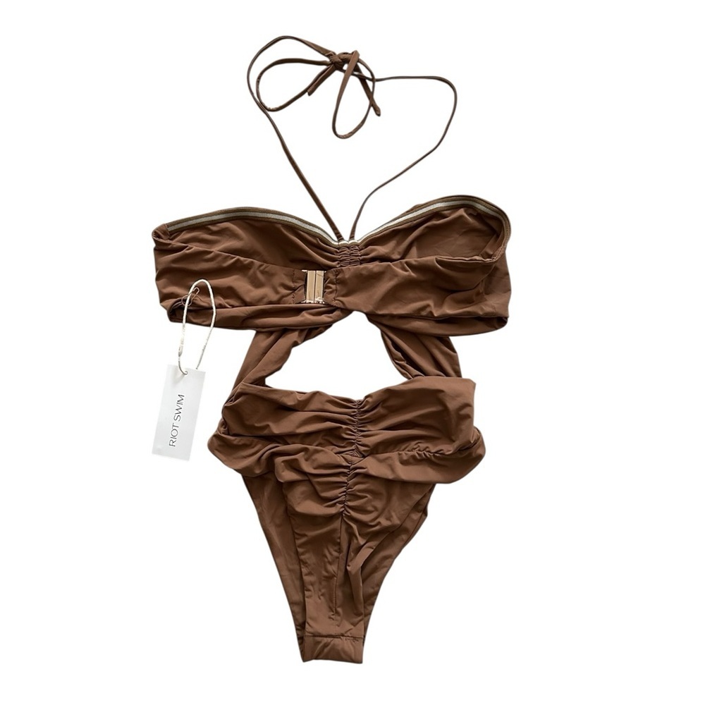 Riot Swim Phoenix One Piece Swimsuit Brown Sugar